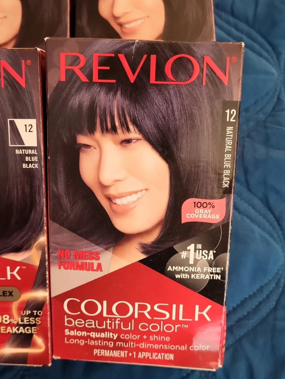 Revlon Colorsilk Permanent Hair Color - Dark Brown/Black Shade (4 Boxes)